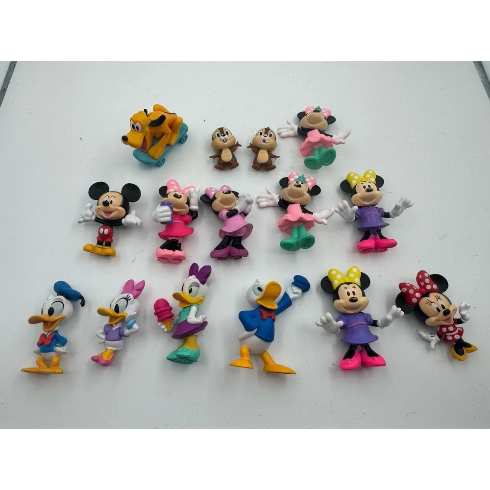 Lot Of 15 Disney Mickey, Minnie, Donald, Daisy Figures Cake‎ Toppers Toys